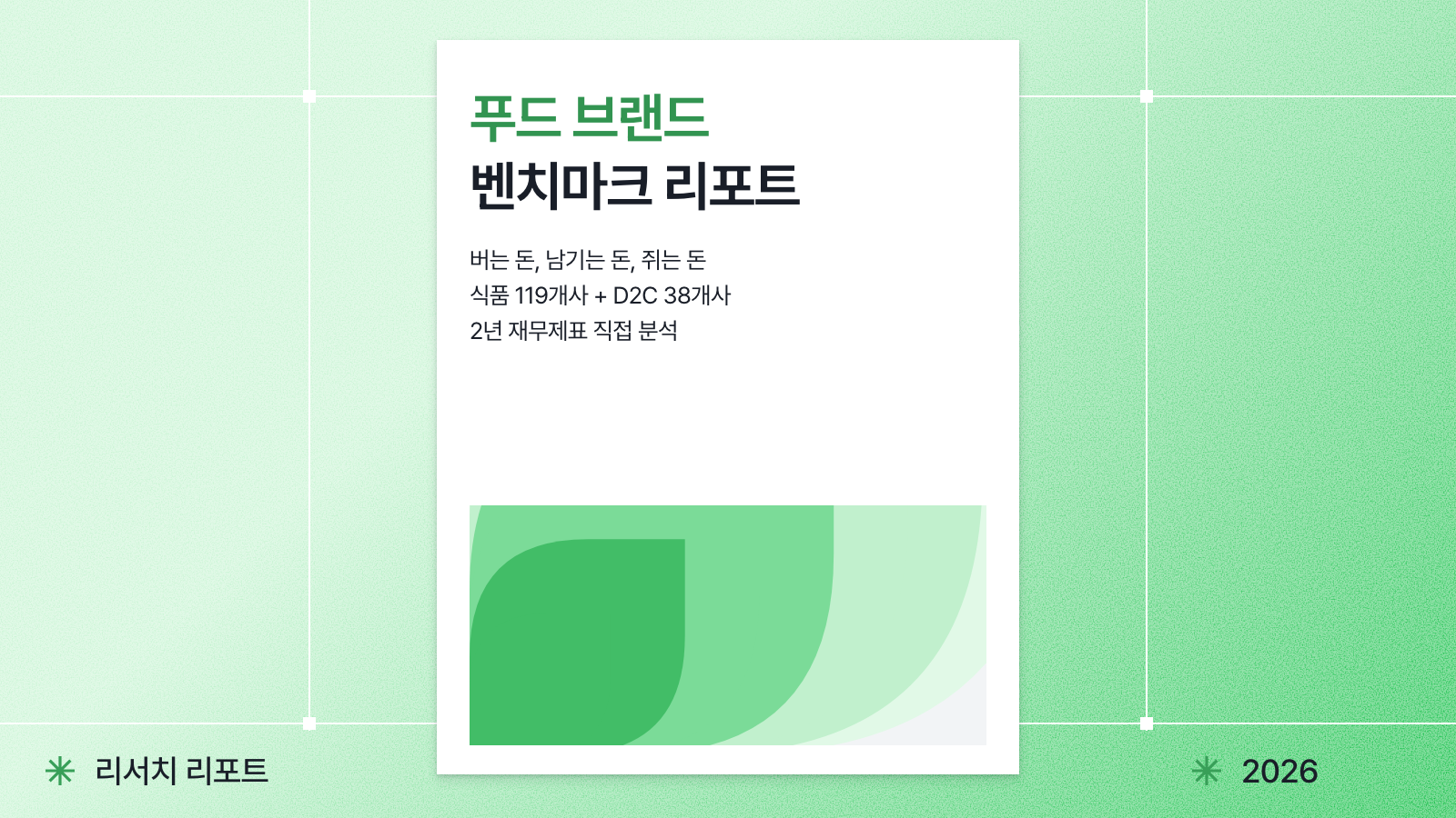 푸드 브랜드 벤치마크 리포트 2026